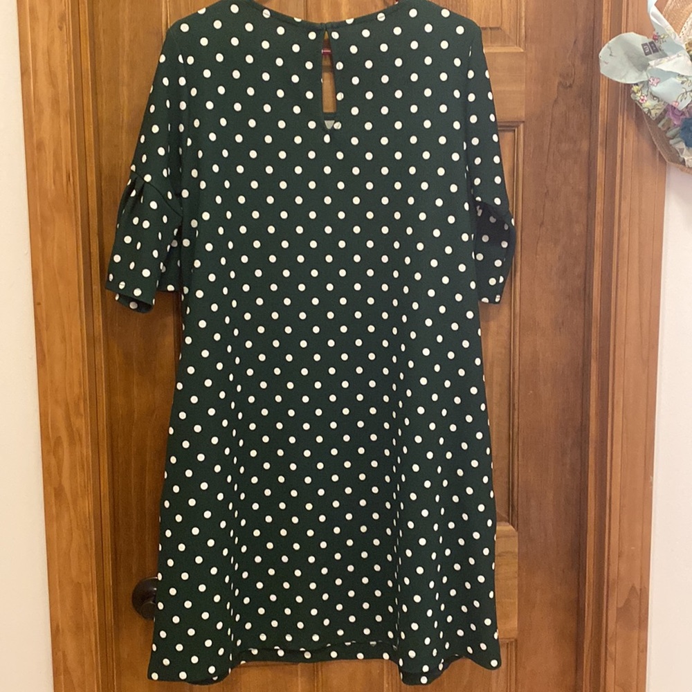 Agnes and Dora green and cream polka dot dress - Picture 3 of 3
